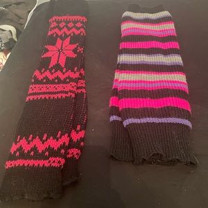 Geometric Print Leg Warmers Set of 2 Pairs